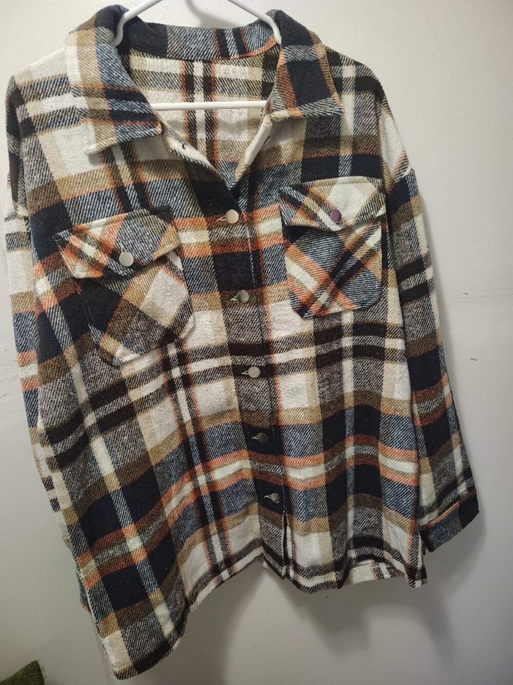 XL flannel shacket